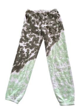 Champion Tie-Dye Jogger Sweatpants X-Small Green & Brown Lounge Pants